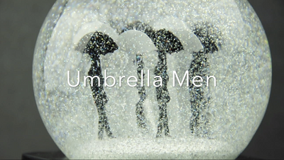 Umbrella Men Snow Globe