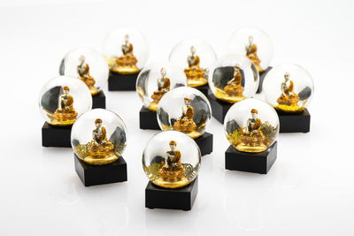 Buddha To Go Gold Snow Globe (Sold in Sets of 12)