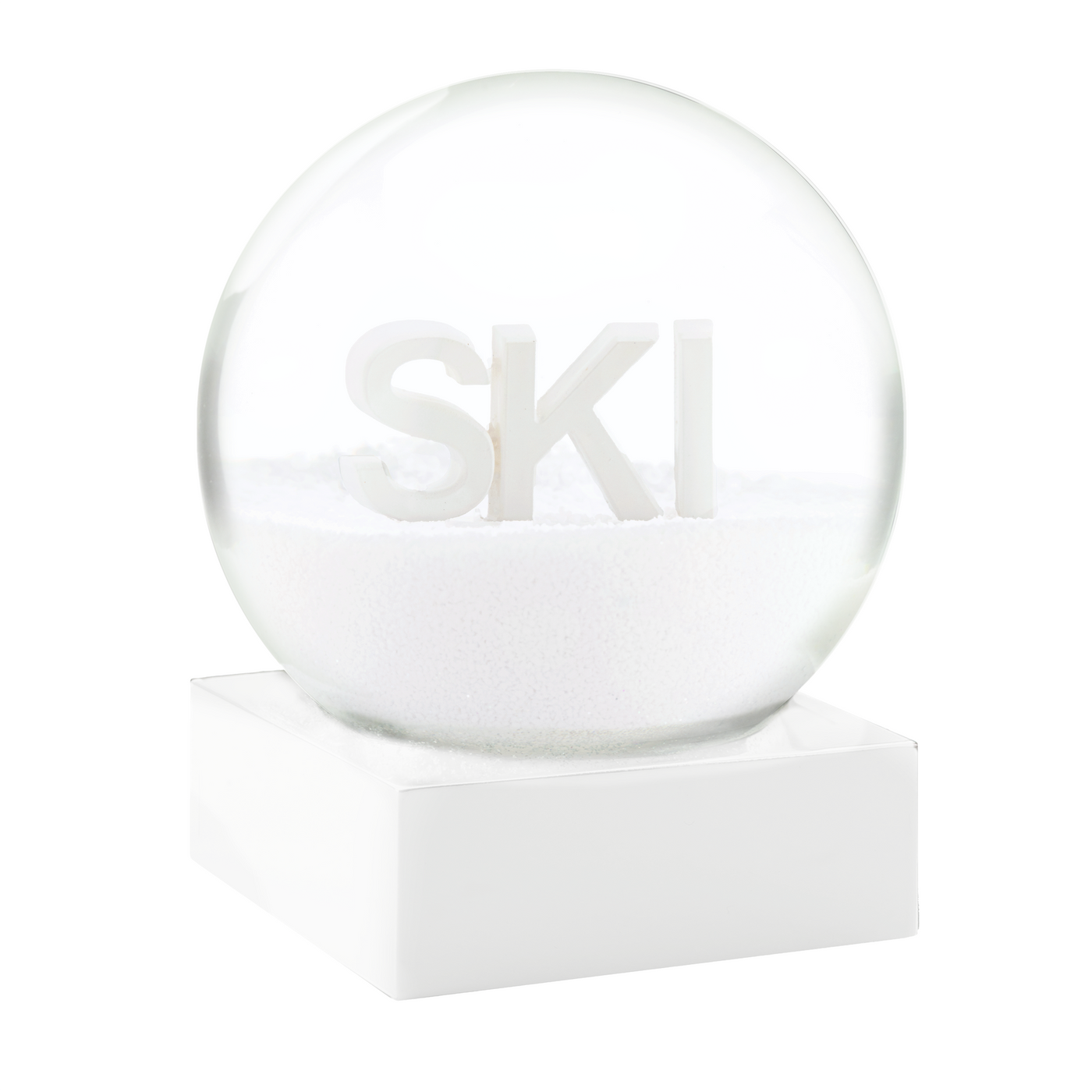 SKI Word Snow Globe