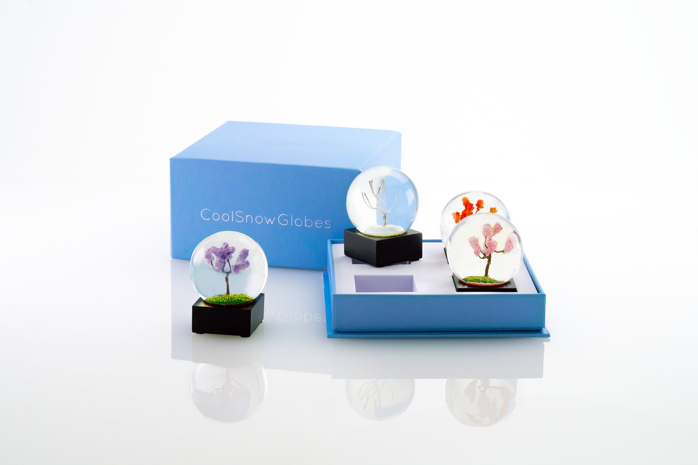 Mini Seasons Set of Four Snow Globes