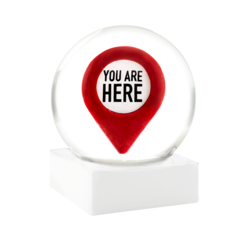 You Are Here Snow Globe