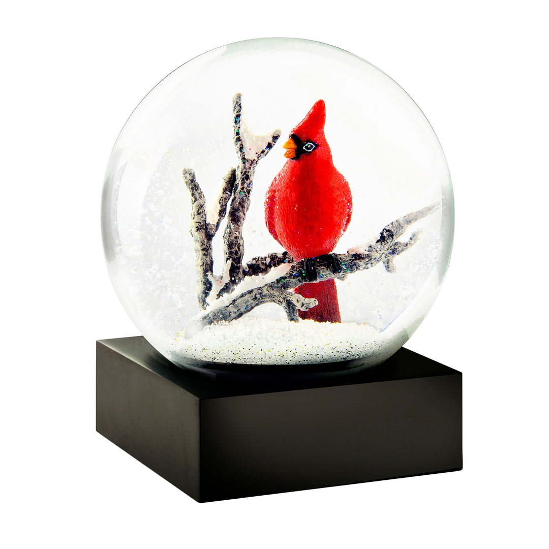 Winter Evening Snow Globe – Hand-Blown Glass With Snowy Forest Scene, Silver Glitter