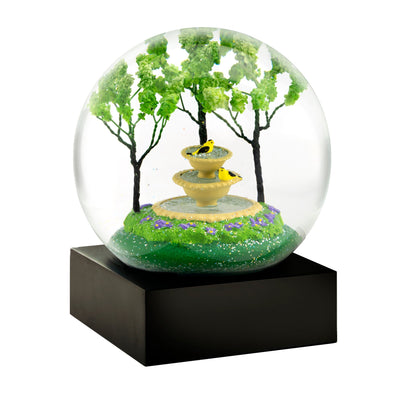 CoolSnowGlobes Goldfinch Fountain Snow Globe