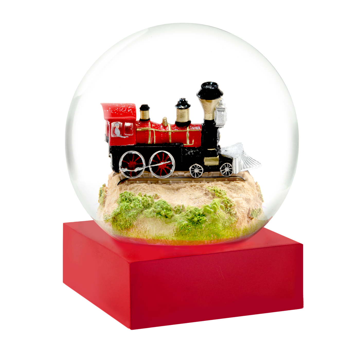 Train outlet snow globe