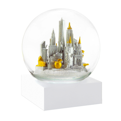 CoolSnowGlobes NYC Silver Snow Globe